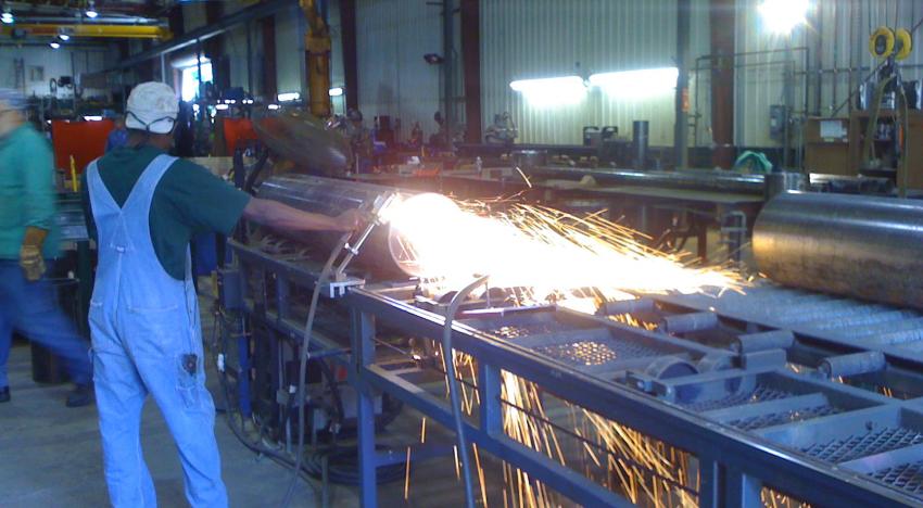 Welding industrial piping