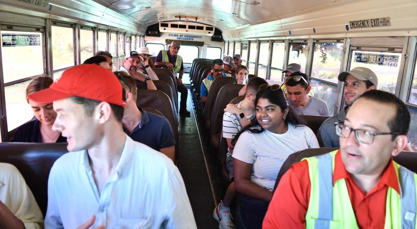 People on a bus