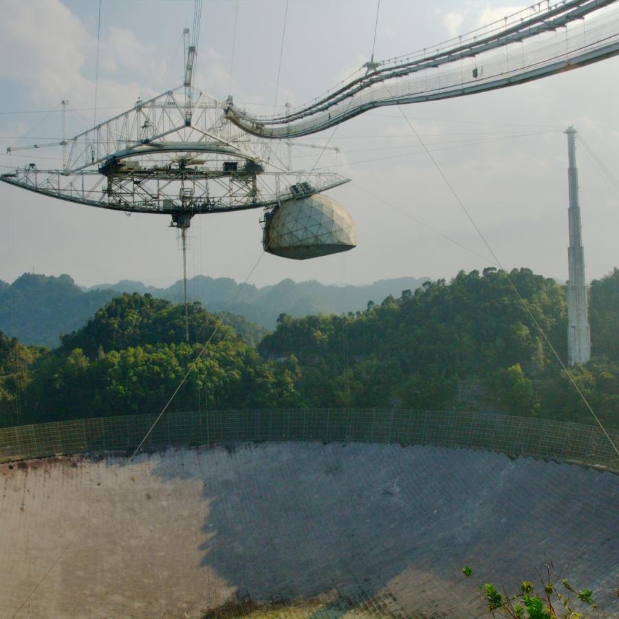 Arecibo Radio telescope antenna with dish